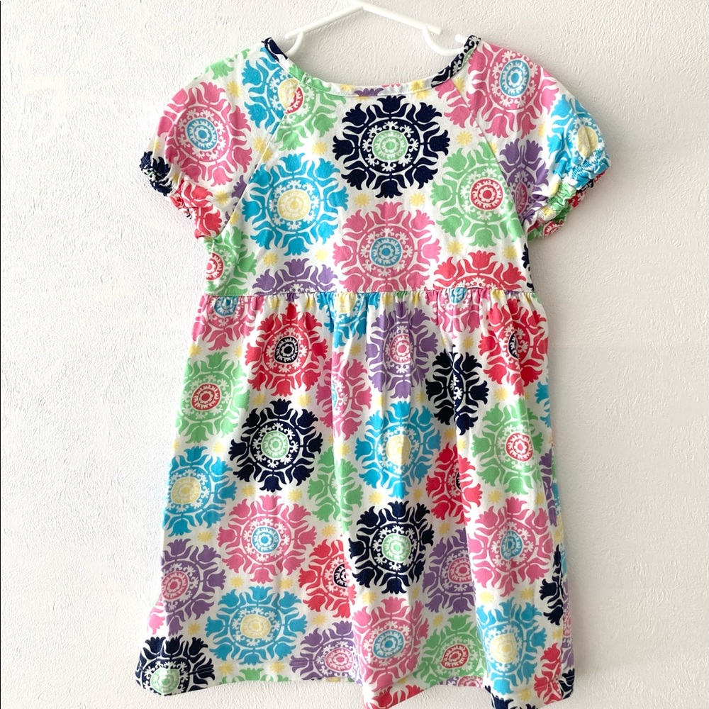 Hanna Andersson Floral Short Sleeve Dress Size 6-7 - Picture 5 of 6